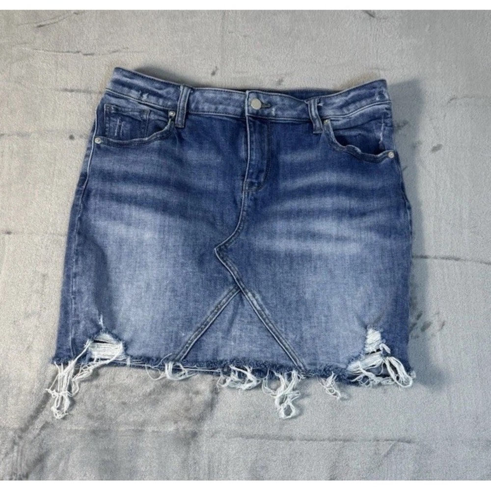 New York and Company SoHo Jean Skirt Size 8 Medium Wash Denim